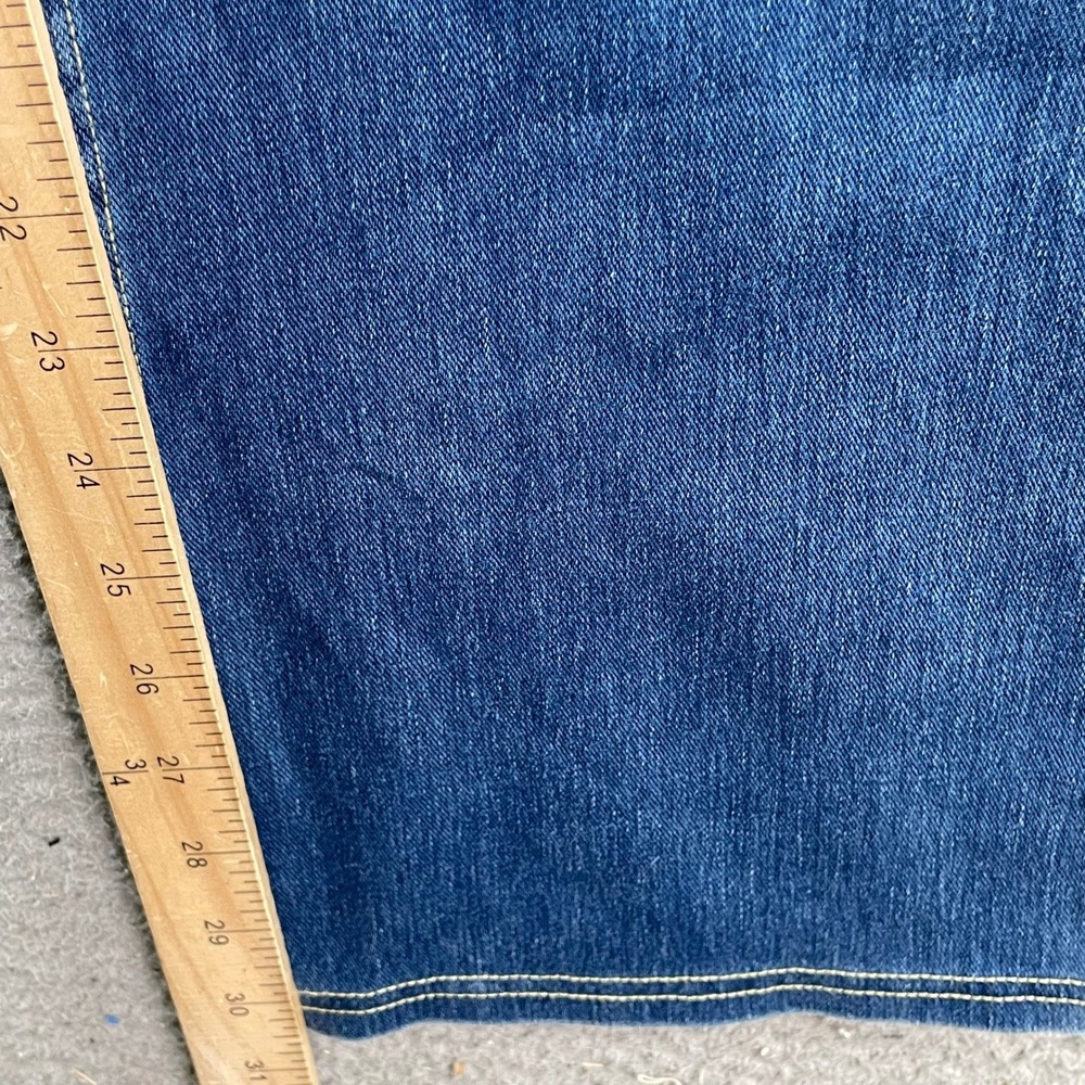 Halara Flare Jeans Women L Tall Blue Denim Pull On High Waist Stretch Bootcut - Picture 6 of 15